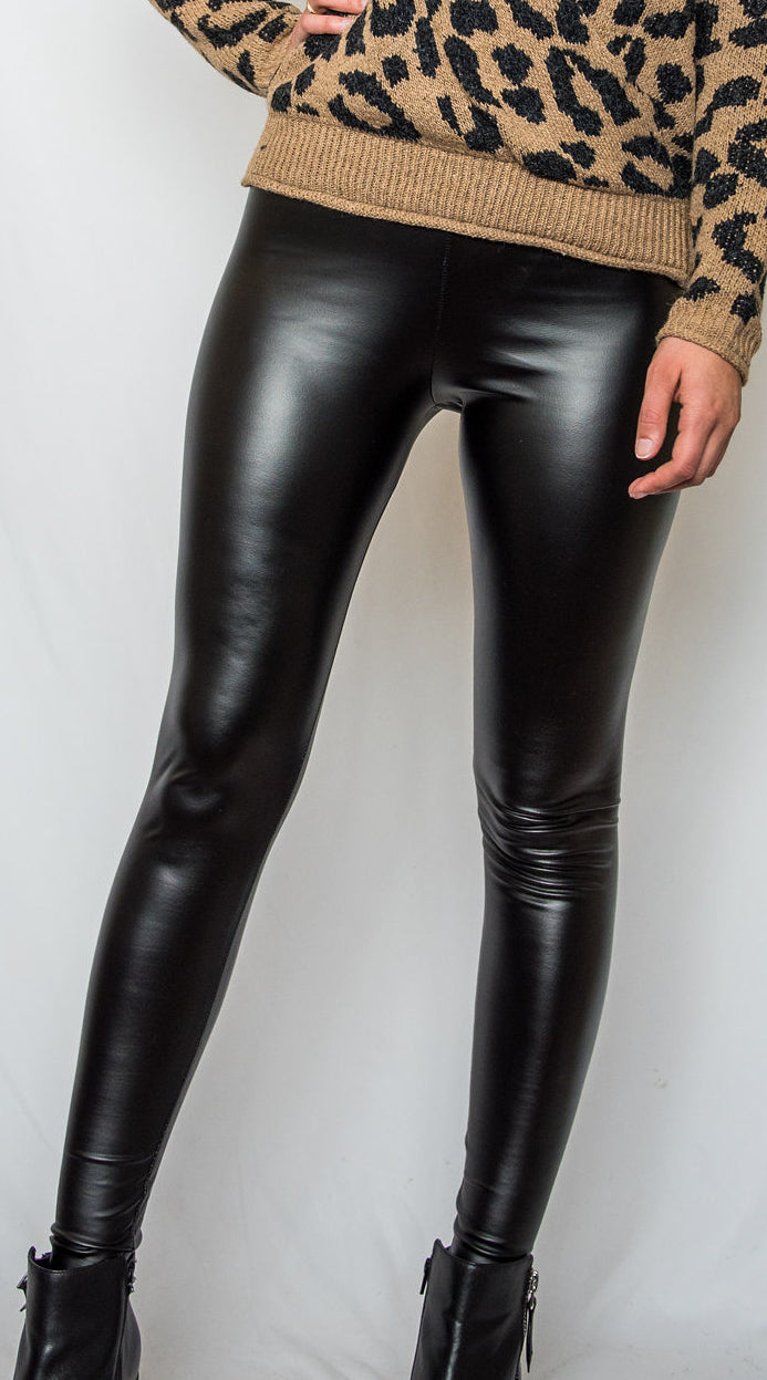 Fame Faux Leather Leggings – Finding July