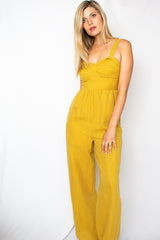 Be Happy Yellow Jumpsuit - Finding July