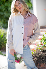 Call Me Colour Block Cord Shirt - Finding July