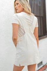 Pure Wonder White Denim Overall Dress - Finding July