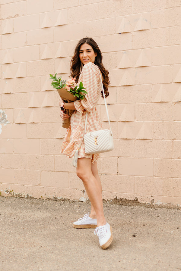 Sweet Pea Plaid Dress - Rust - Finding July