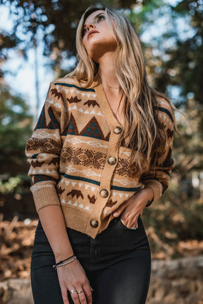 Vail Aztec Print Cardigan - Finding July
